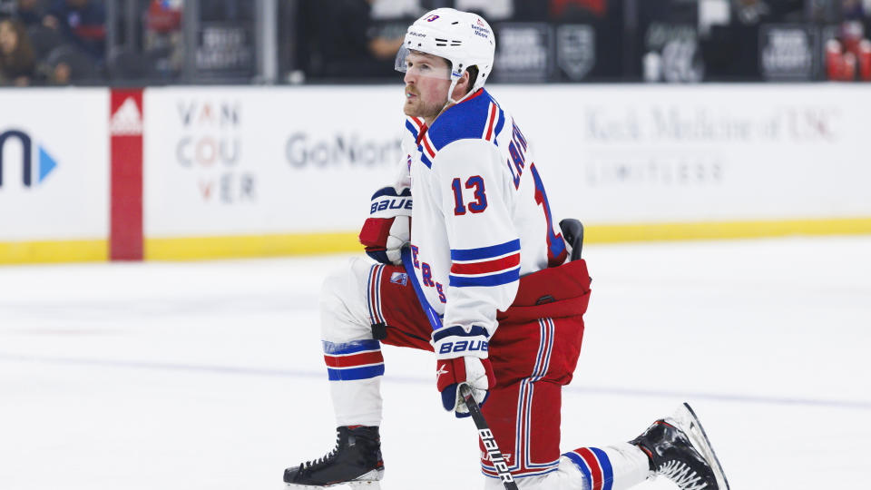 The Rangers are benching the first overall pick in 2020 for a crucial game against the Lightning as Lafrenière's NHL struggles trudge on. (Getty)