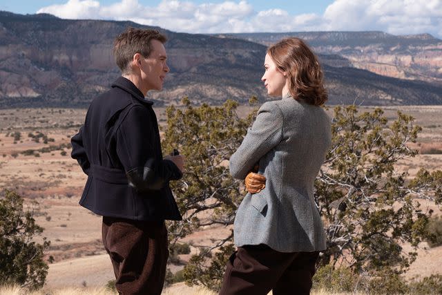 <p>Melinda Sue Gordon/Universal Pictures</p> Cillian Murphy as J. Robert Oppenheimer and Emily Blunt as Kitty Oppenheimer in <em>Oppenheimer</em> (2023)