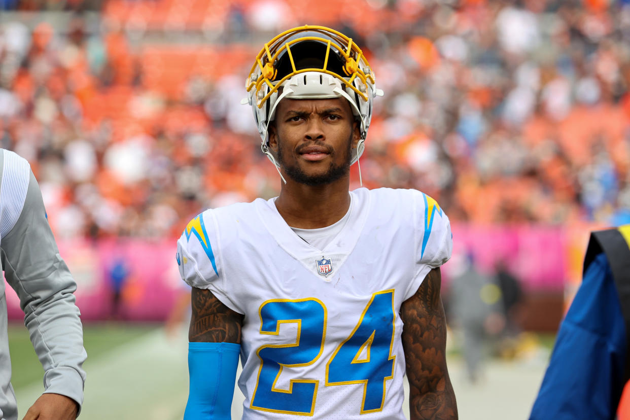 Nasir Adderley started 44 games for the Chargers since 2020. (Photo by Frank Jansky/Icon Sportswire via Getty Images)