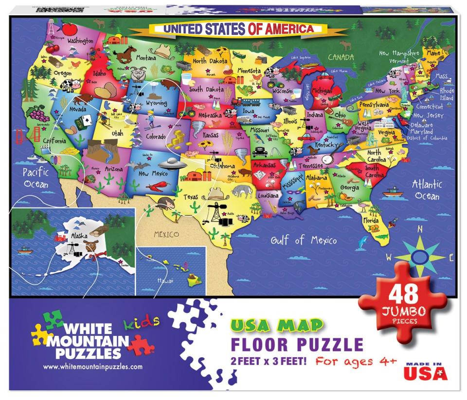 White Mountain Puzzles US Map - 48 Piece Jigsaw Puzzle. (Photo: Amazon)