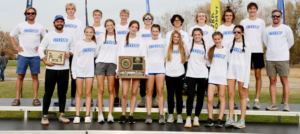 Rapid City Stevens swept the Class AA boys and girls division titles during the 2022 State High School Cross Country Championships on Saturday, Oct. 22, 2022 at Broadland Creek Golf Course in Huron.