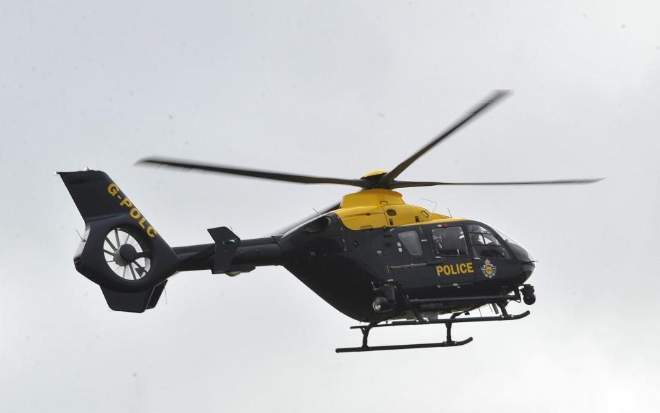 Police helicopters are searching the area - CHRIS NEILL