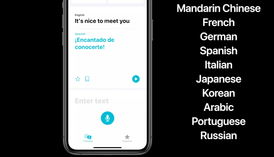 Apple's new Translate app