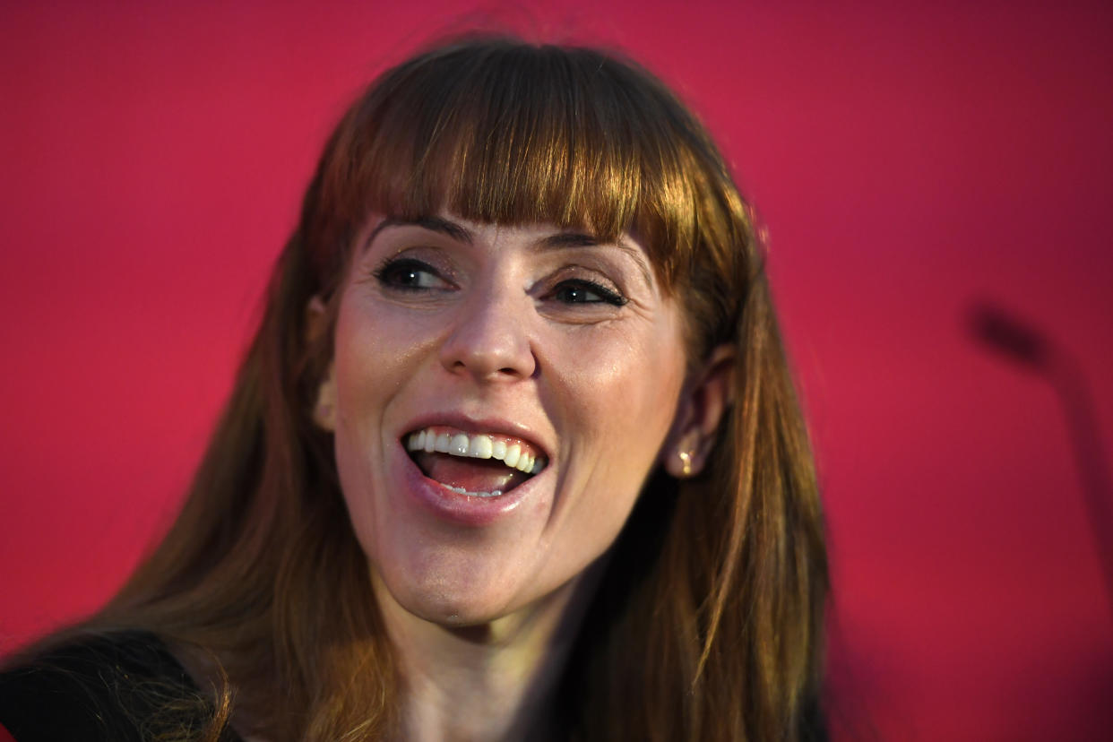 BRISTOL, ENGLAND - FEBRUARY 01: Labour MP, Angela Rayner, after taking part in the party deputy leadership hustings at Ashton Gate Stadium on February 01, 2020 in Bristol, England. Five candidates are vying to become the new Labour deputy leader following the departure of Tom Watson who stood down in November last year. (Photo by Finnbarr Webster/Getty Images)