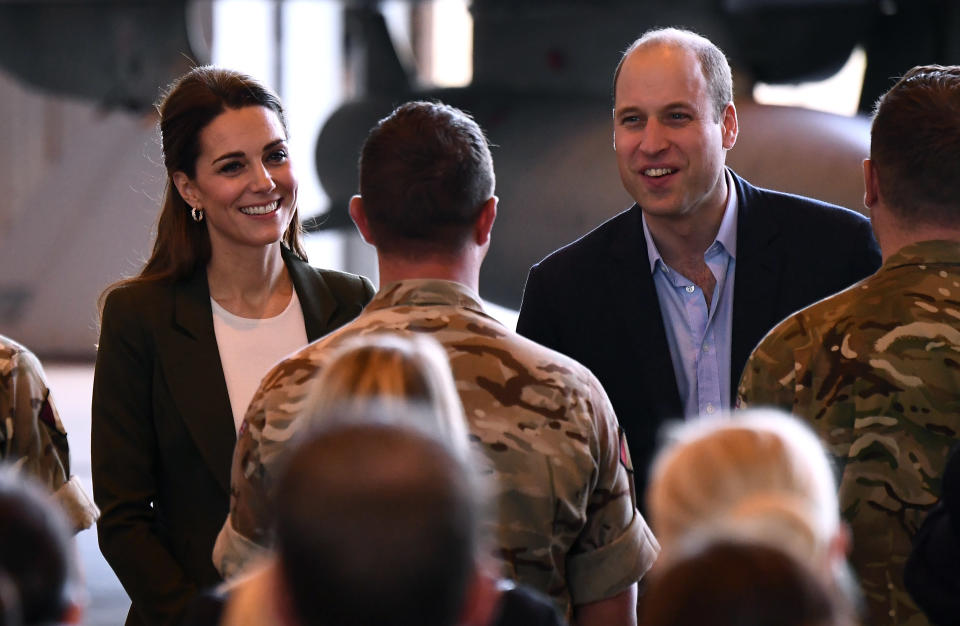 Kate and William speak to serving personnel and families living at RAF Akrotiri base in Cyprus (Getty)
