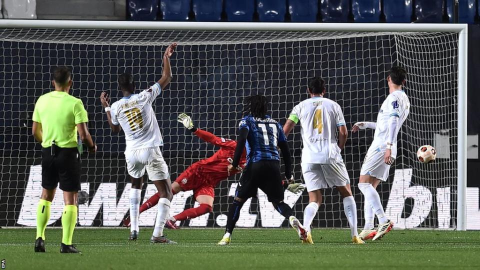 Ademola Lookman scores Atalanta against Marseille