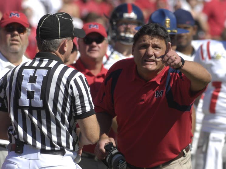 Ed Orgeron went 10-25 in his previous stint as an SEC head coach. (Getty Images)