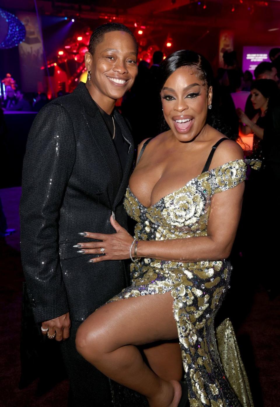 niecy nash and jessica betts at 66th grammy awards grammy celebration