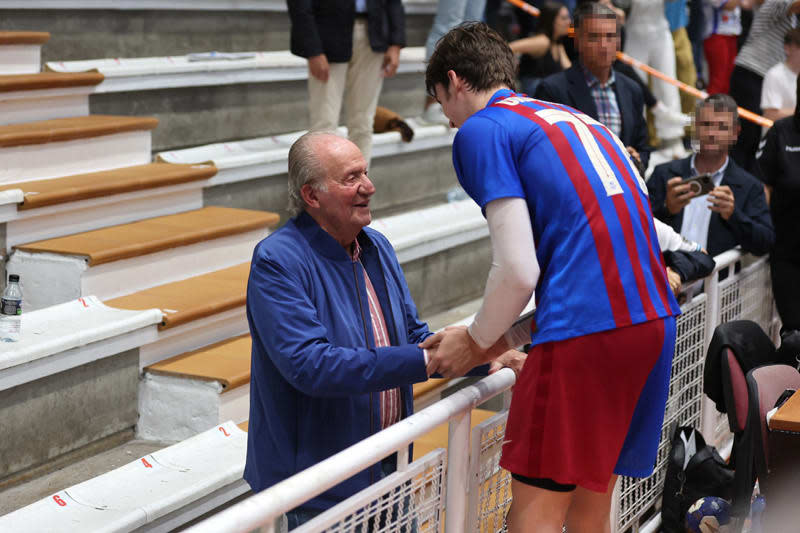 Pablo Urdangarin con su abuelo, el rey Juan Carlos