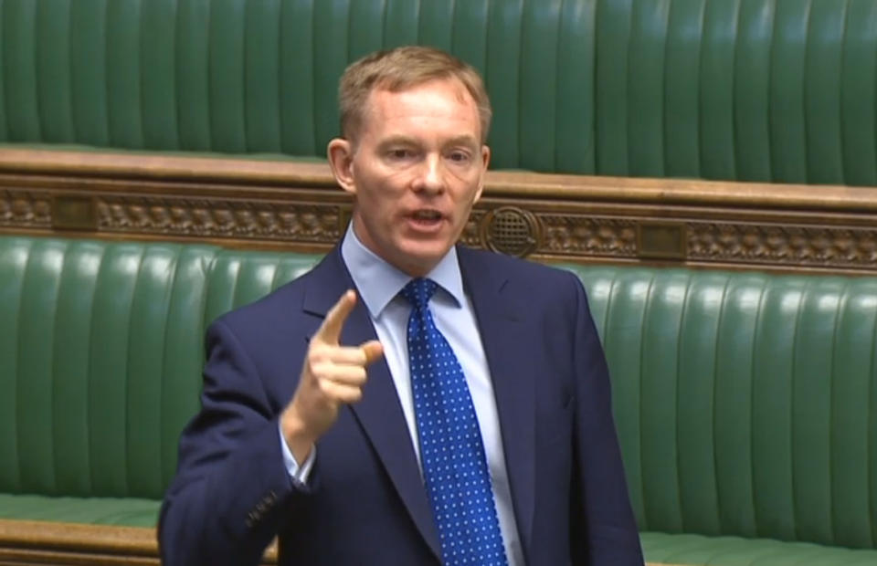 Labour former minister Chris Bryant delivering an an emotional speech in the House of Commons, London, calling for gay and bisexual MPs who faced down Hitler to be remembered via law to pardon those gay men convicted of now abolished sexual offences.