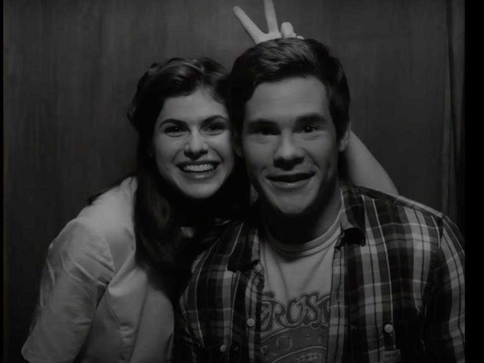 Alexandra Daddario and Adam DeVine in "When We First Met."