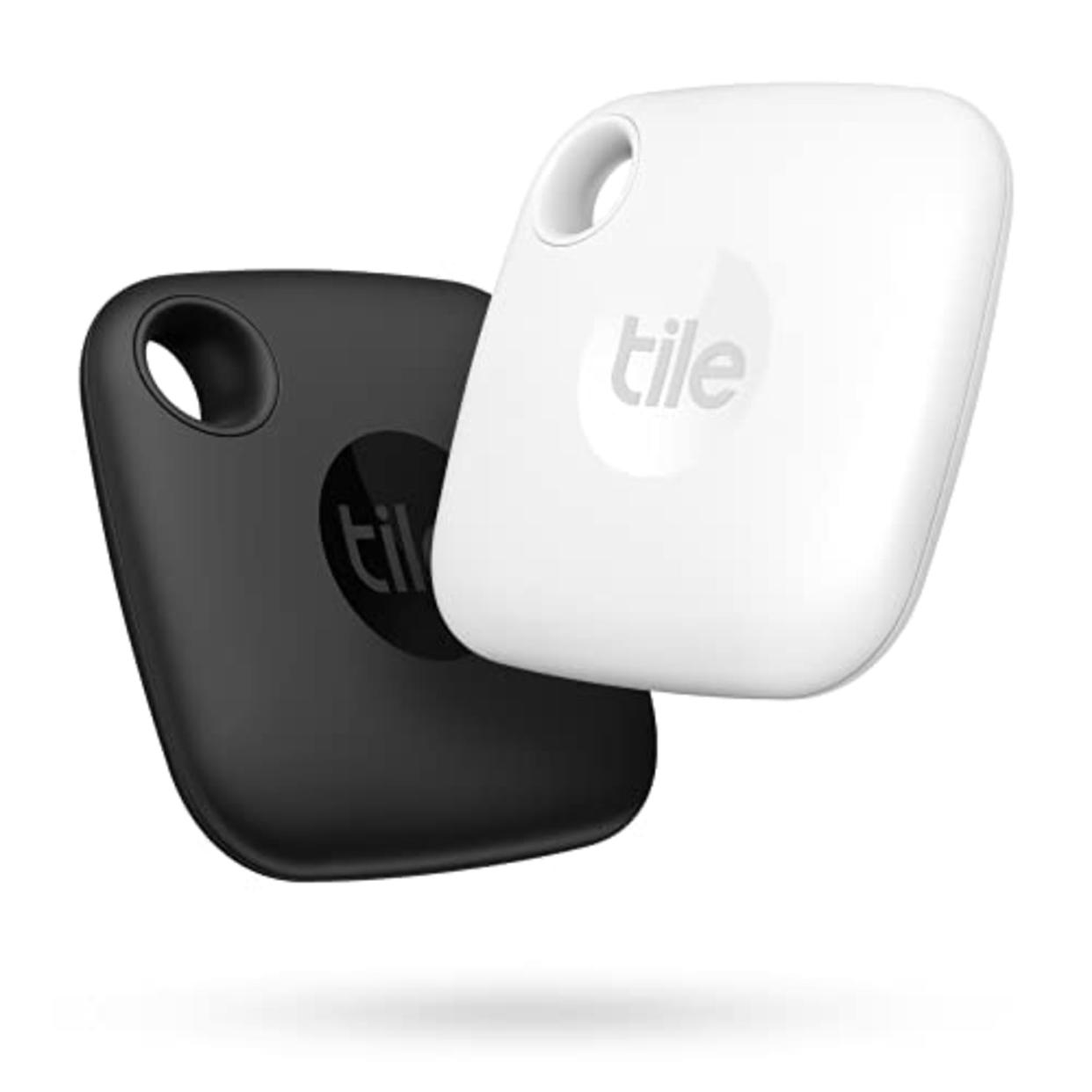 Tile Mate 2-Pack. Bluetooth Tracker, Keys Finder and Item Locator for Keys, Bags and More; Up to 250 ft. Range. Water-Resistant. Phone Finder. iOS and Android Compatible. (AMAZON)