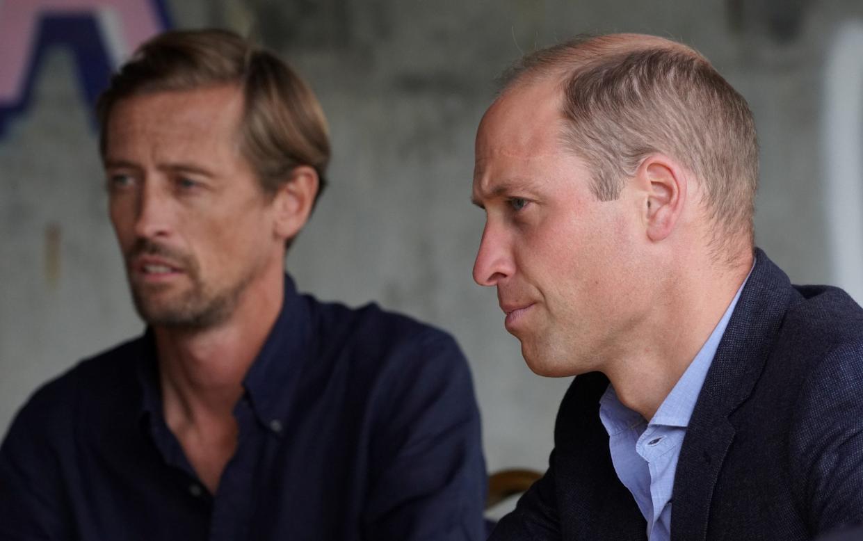 The Duke of Cambridge met with Peter Crouch during a visit to Dulwich Hamlet FC - Kirsty O'Connor