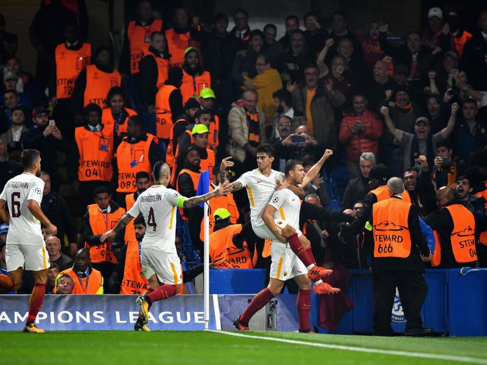 Dzeko was at the double for his side to earn them a hard-fought point (Getty)