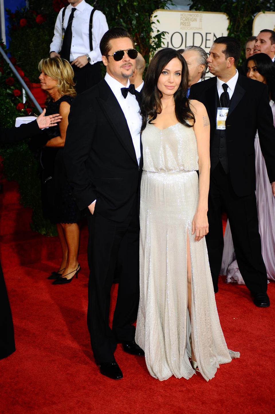 Brad Pitt and Angelina Jolie at the Golden Globes together