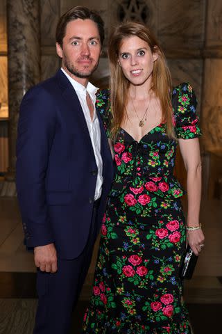 <p>Dave Benett/Getty</p> Edoardo Mapelli Mozzi and Princess Beatrice of York attend the private view for "Gabrielle Chanel. Fashion Manifesto" at the Victoria & Albert Museum on Sept. 13