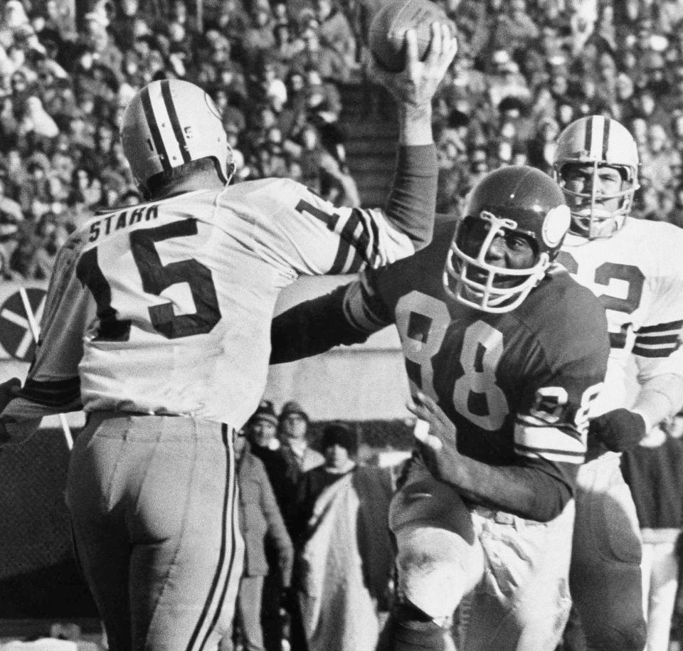 Alan Page was the 1971 NFL MVP, a two-time NFL Defensive Player of the Year (1971, 1973) and had 23 fumble recoveries in his career.