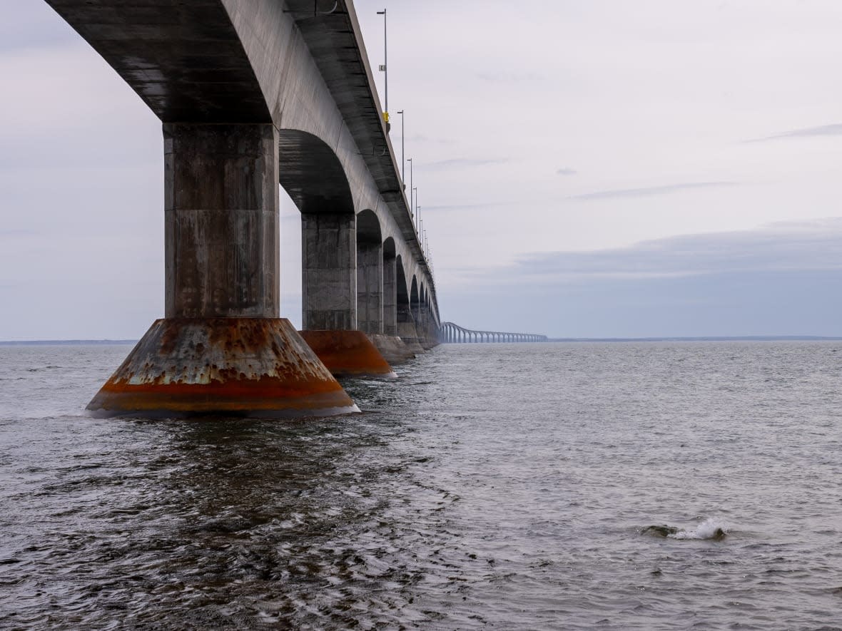 The federal government is freezing Confederation Bridge tolls for 2023 at $50.25 for a regular car with two axles. (Jane Robertson/CBC - image credit)