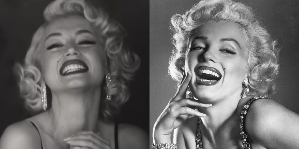 Side-by-Side Photos of Actors Portraying Iconic Old Hollywood Stars