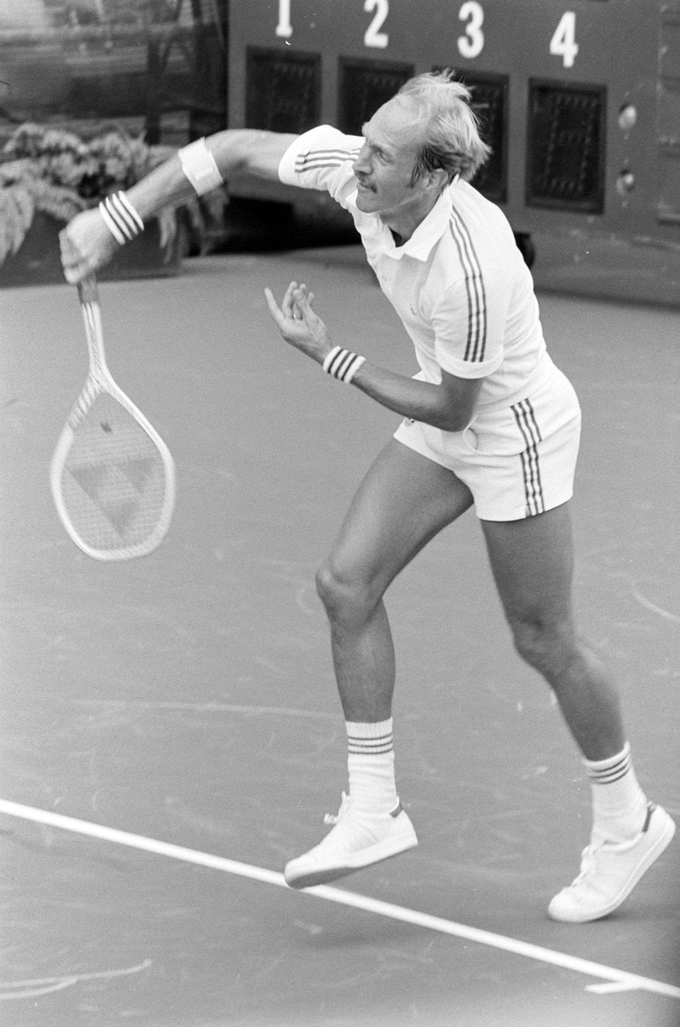 Stan Smith competes in the US Open Grand Slam Tournaments in New York, 1981. - Credit: Nick Machalaba/PMC Archive