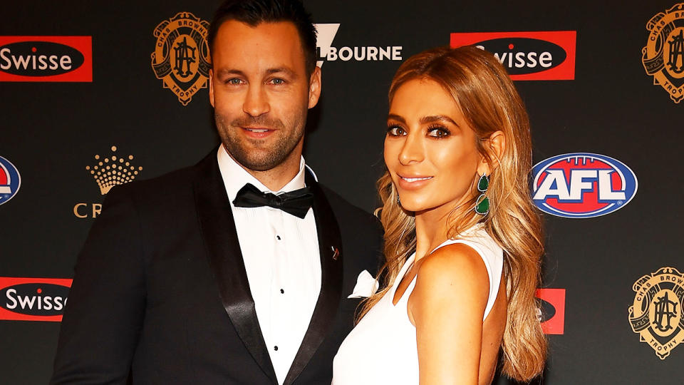 Jimmy and Nadia Bartel, pictured here at the 2018 Brownlow Medal. 