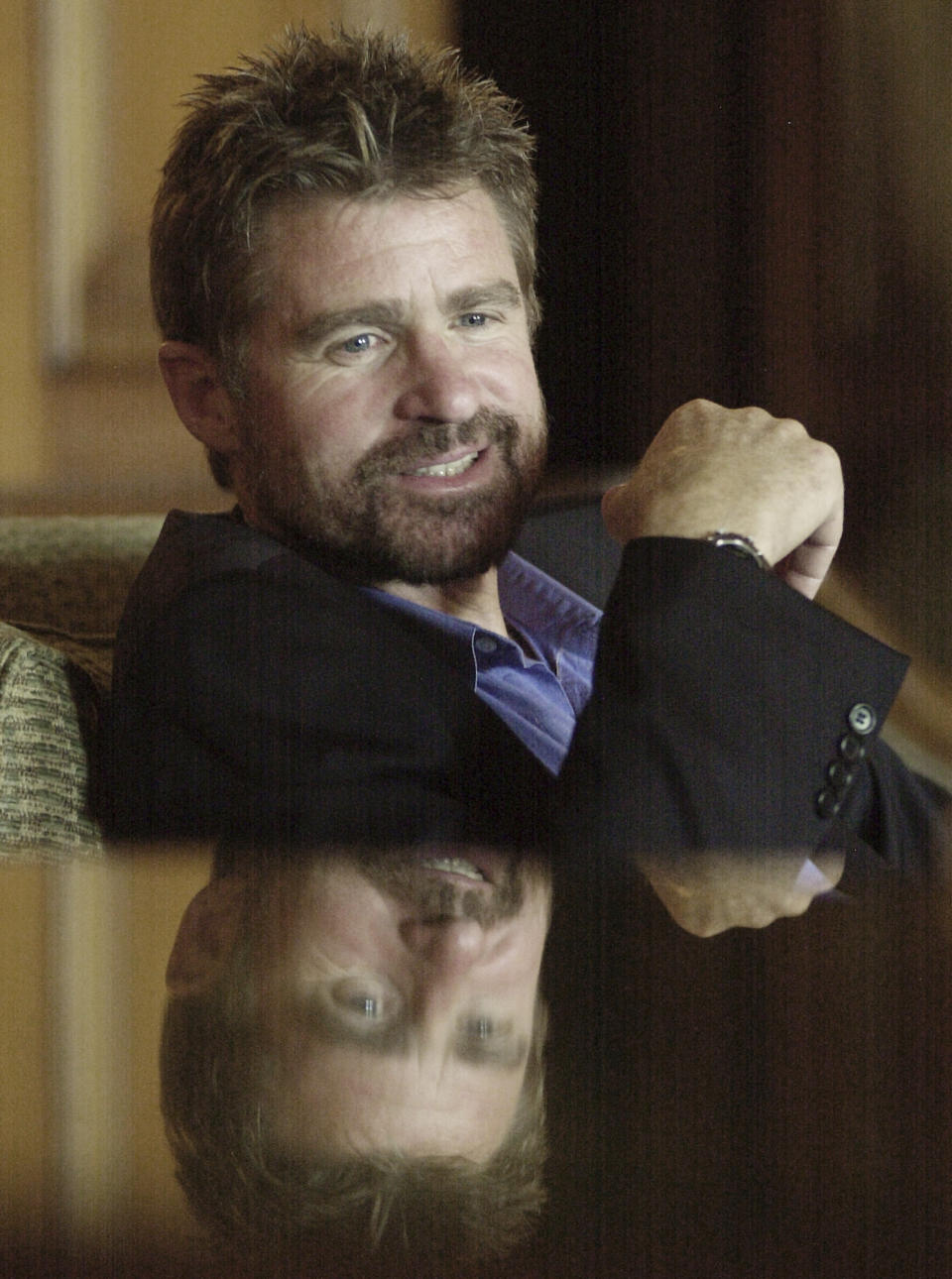 FILE - Actor Treat Williams poses for a photo in Pasadena, Calif., on July 13, 2002. Williams, whose nearly 50-year career included starring roles in the TV series “Everwood” and the movie “Hair,” died Monday, June 12, 2023, after a motorcycle crash in Vermont, state police said. He was 71. (AP Photo/Reed Saxon, File)