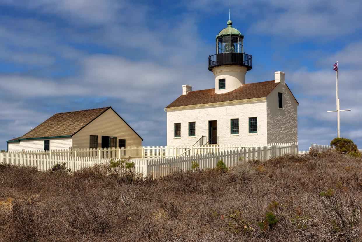 Point Loma Lighthouse at Cabrillo National Monument in San Diego, California