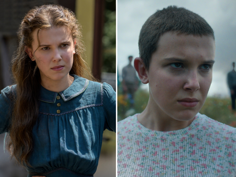 Millie Bobby Brown in ‘Enola Holmes’ and ‘Stranger Things’ (Netflix)