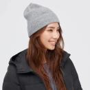 <p>We have a few of these <span>Uniqlo Cashmere Knitted Beanies</span> ($30) in multiple colors. They're super affordable, and so warm.</p>