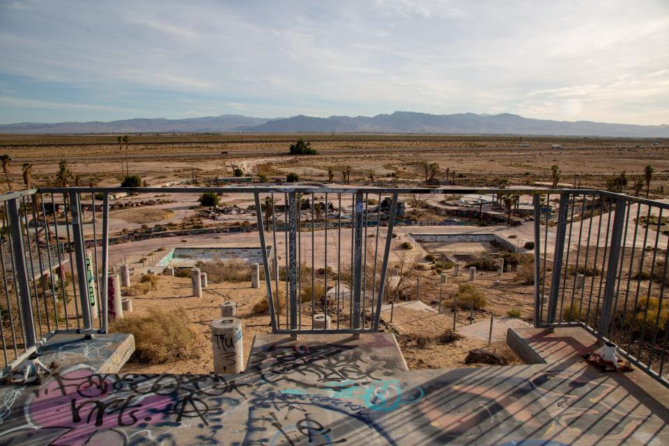 An abandoned water park in Newberry Springs, California.