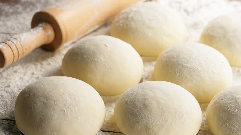 balls of pizza dough