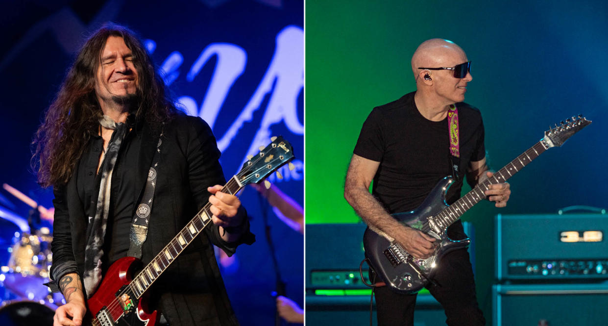  Phil X and Joe Satriani. 