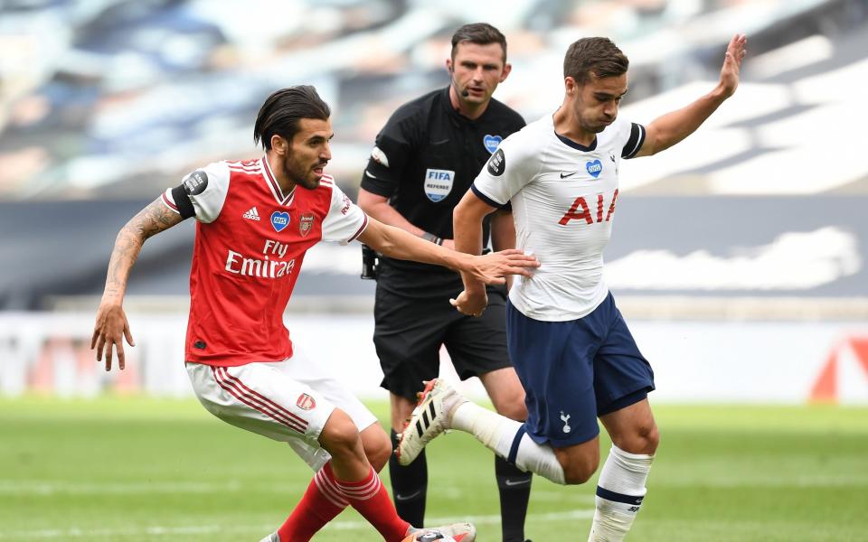 Giovani Lo Celso, here challenging Dani Ceballos, was one of Spurs' outstanding performers - GETTY IMAGES