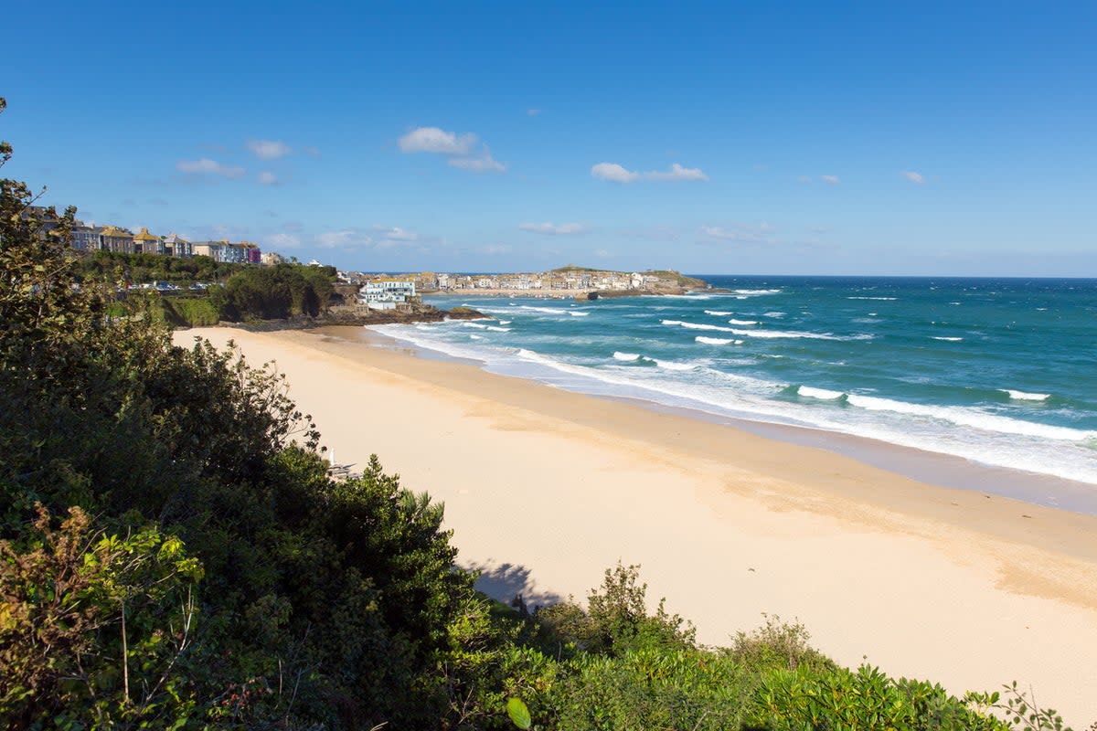 Porthminster Beach with St Ives in the background, Cornwall (Getty Images/iStockphoto)