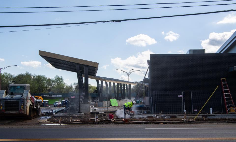 The Dr. Ernest Rip Patton Jr. North Nashville Transit Center is under construction on Clarksville Pike and 26th Avenue North in Nashville, Tenn., Wednesday, April 3, 2024.