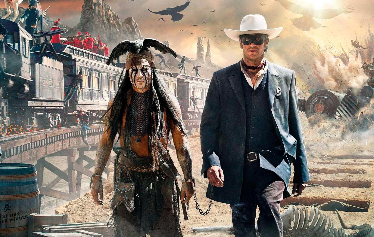 Johnny Depp y Armie Hammer en el póster de 'El llanero solitario' de Gore Verbinski (Foto: Disney)