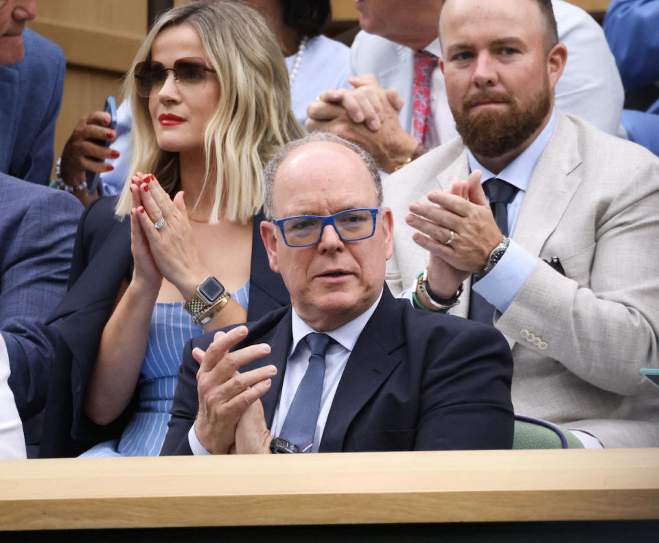 Albert II de Monaco dans les tribunes de Wimbledon