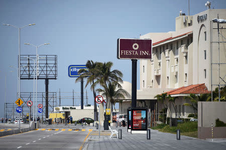 The Fiesta Inn and City Express hotels are pictured in Boca del Rio, Veracruz, Mexico February 11, 2018. Picture taken February 11, 2018. REUTERS/Yahir Ceballos