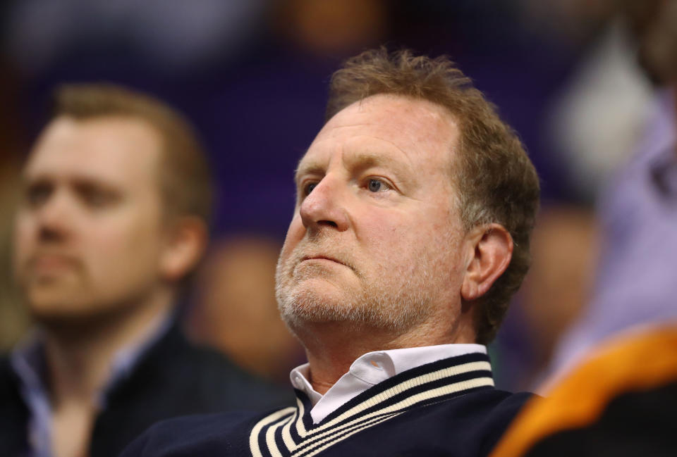 Robert Sarver watches a Suns game.