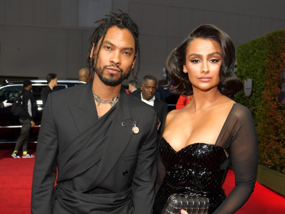 NOVEMBER 14: (L-R) Miguel and Nazanin Mandi attend the 20th annual Latin GRAMMY Awards at MGM Grand Garden Arena on November 14, 2019 in Las Vegas, Nevada.