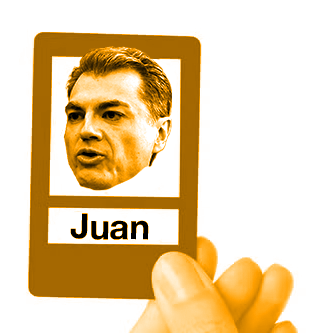 Guess Who gamecard but it's Juan Merchan.