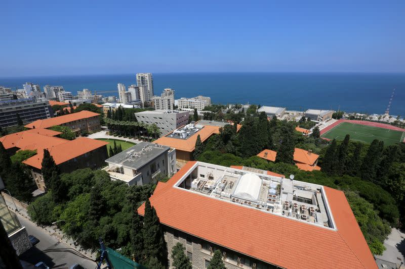 General view of American University of Beirut's campus (AUB), in Beirut