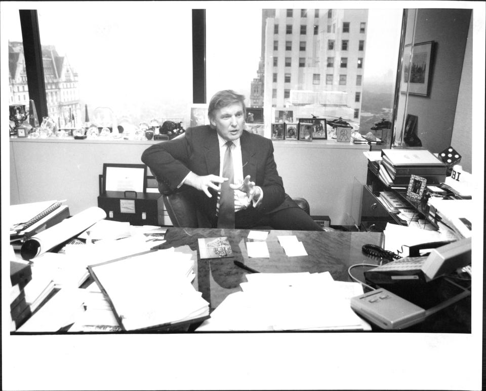 Donald Trump in his office in August 1994.