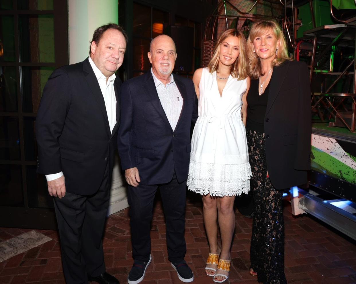 Billy and Alexis Joel, center, are  flanked by Jimmy and Margot Nederlander