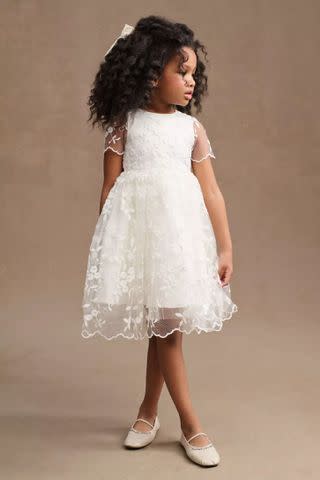 Azazie V-Neck Ankle-Length Flower Girl Dress