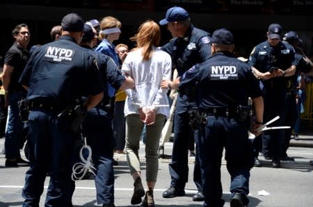 Climate Change protesters near Times Square