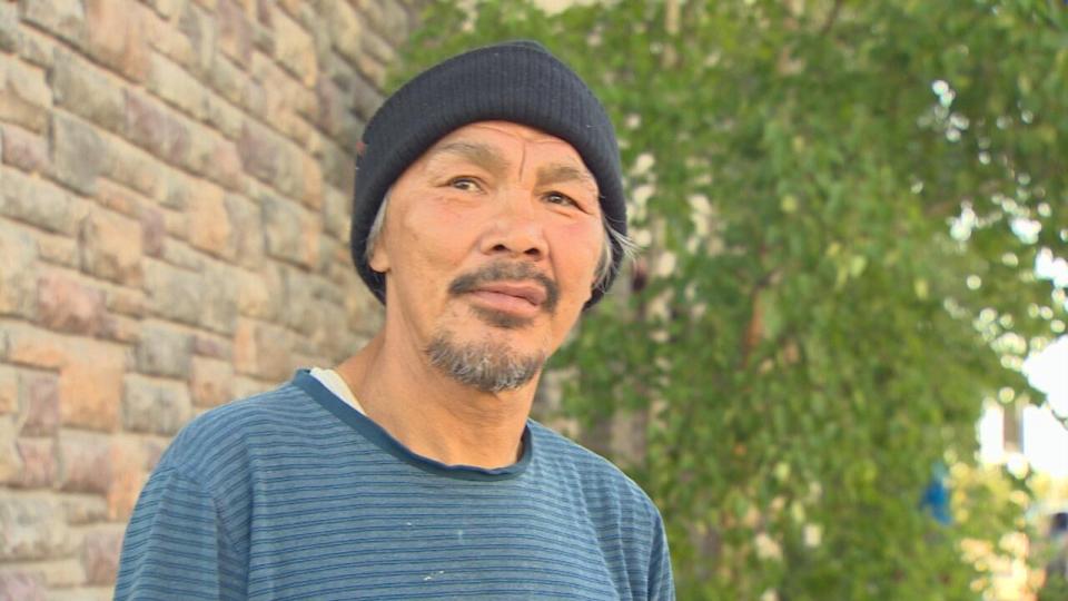 Adolf Hakuluk said that Yellowknife has become a "scary" place for unhoused people like him.