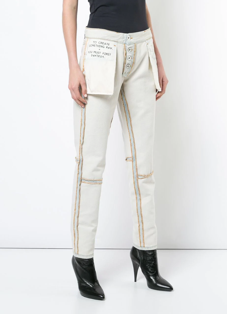 Source: Farfetch inside out jeans white