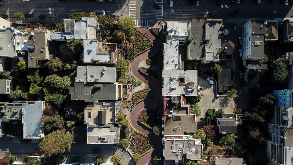 Lombard Street from above - GETTY