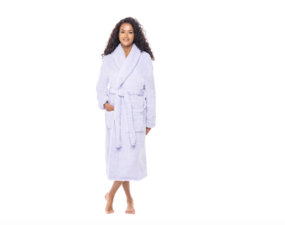 12) Plush Shaggy Fleece Robe